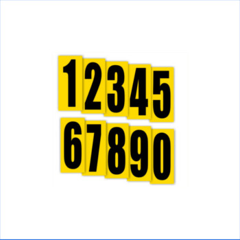 Number Kart Black Printed on Yellow Background Small