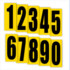 Number Kart Black Printed on Yellow Background Large