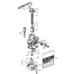 Vortex Mini Rok Engine Parts - Carburettor Assembly