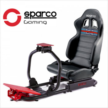 Sparco Simulator Cockpit with R100 Sky Martini Racing Seat