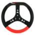 Steering Wheel CRG Suede Flat Top Black/Orange 320 mm