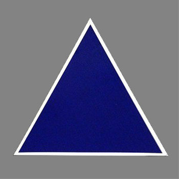 Battery Blue Triangle Sticker
