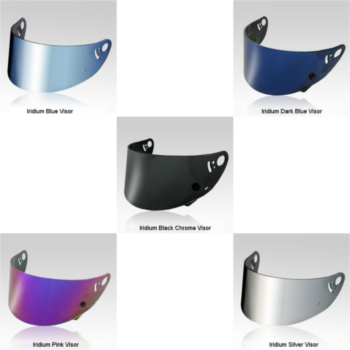 Helmet Visor HJC Motorsports AR10II / Si12 / Fi10 / HX10II Various Iridium Colours