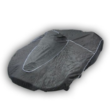 Kart Cover Black With Grey Piping Ital